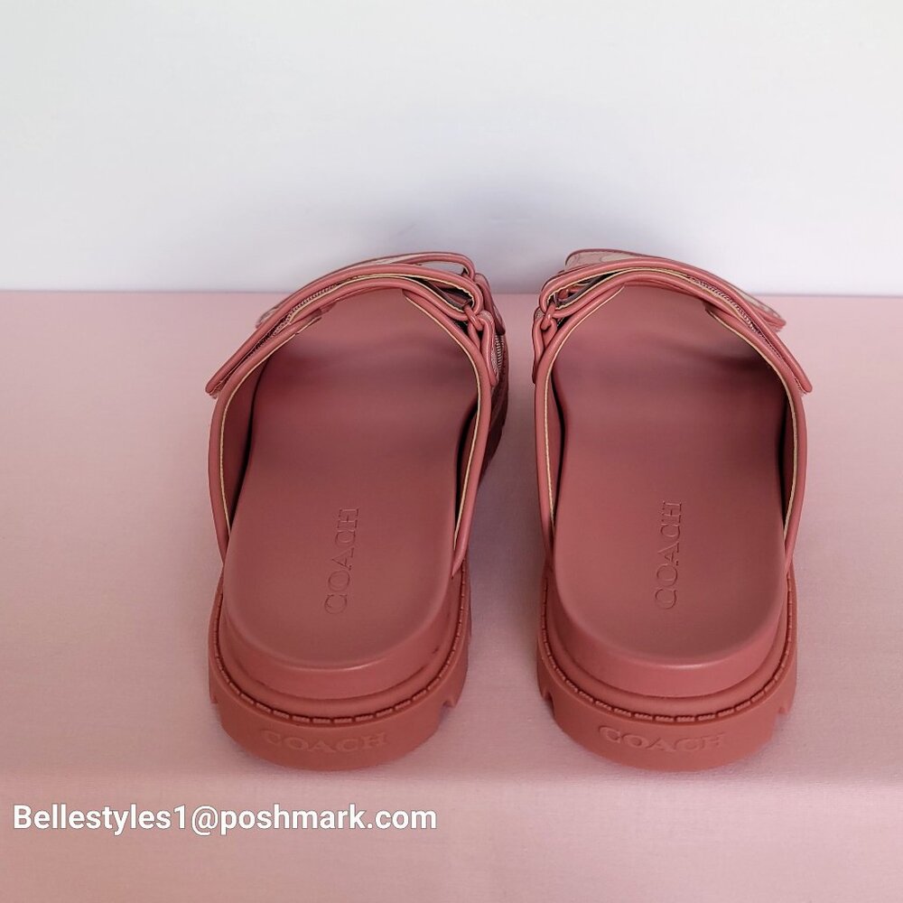 COACH Two-Band Sport Slide In Signature Jacquard- Women’s Size 9B- True Pink ⭐ - Picture 12 of 16